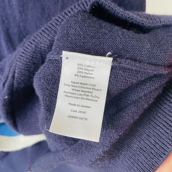 Talbots Size M Pearl Buttons Navy Blue Sweater size M - Picture 8 of 11